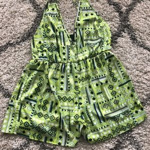 Geo Print Romper By ASOS Curve